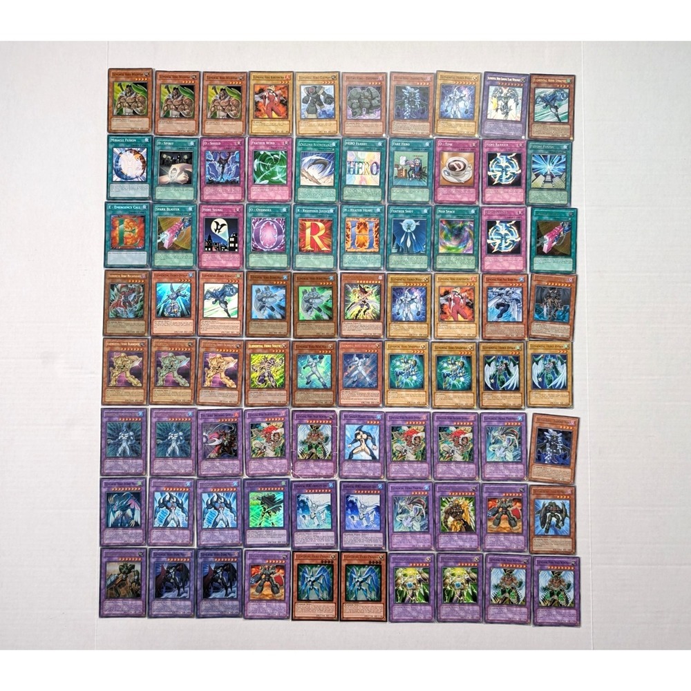 Yu-Gi-Oh Elemental Hero 80 Card Lot Deck Building Super Ultra Ultimate Rares